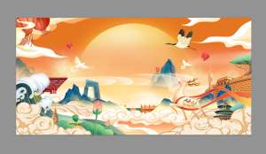 国潮风景画