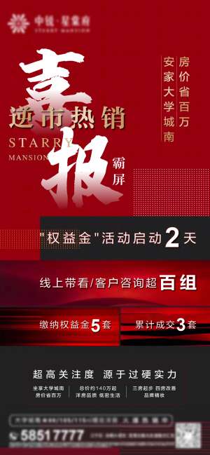 地产喜报海报